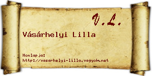 Vásárhelyi Lilla névjegykártya